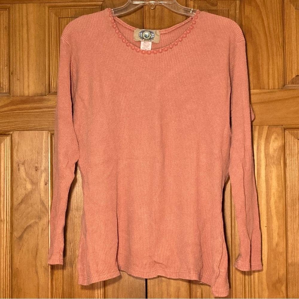 NWOT The Bon Ton Vintage 80s 90s Top Long Sleeve Orange Size Women's M Medium